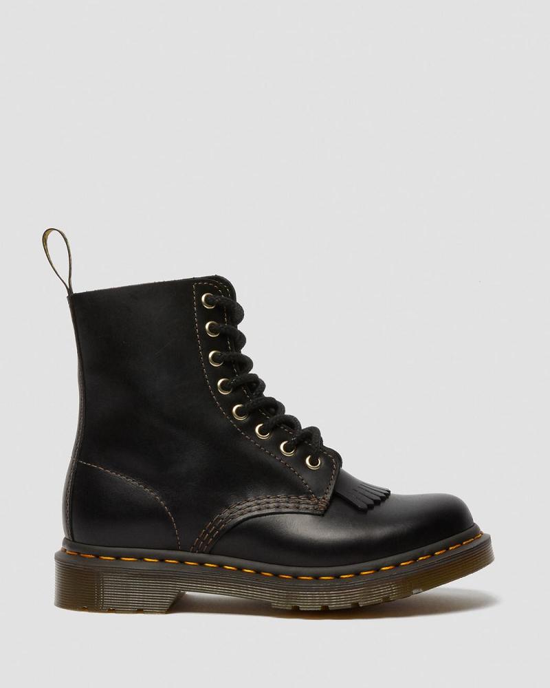 Dr Martens 1460 Pascal Abruzzo Læder Ankelstøvler Dame Sort | DK 14NWY